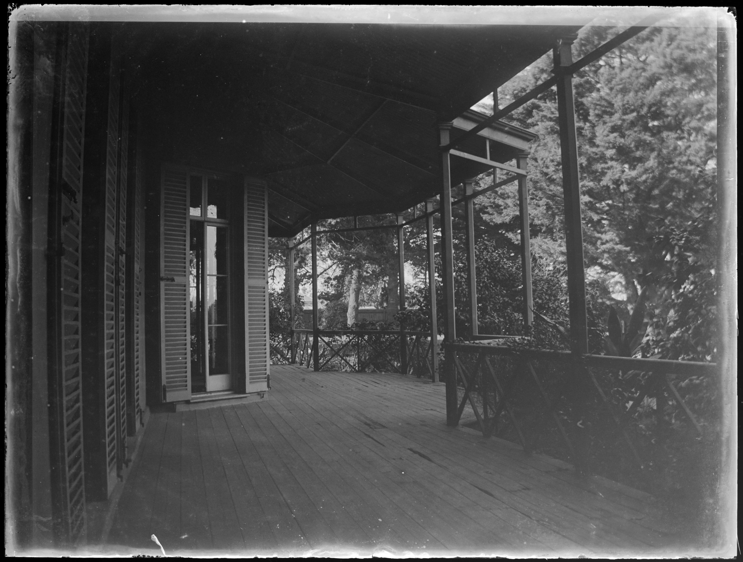 Looking along the original verandah of The Mansion Ardoch Stories